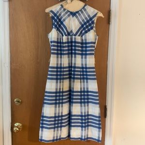 Vintage Joan Curtis dress size 10 blue stripe